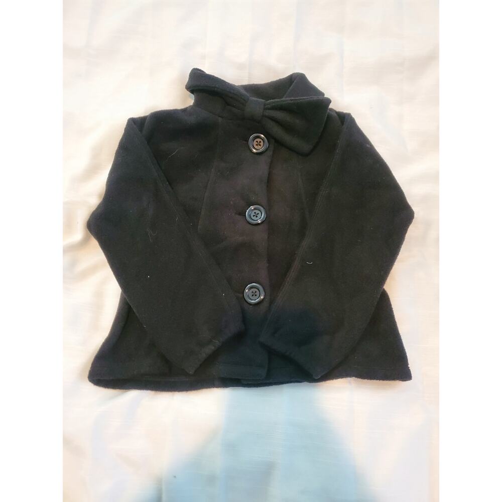 Black Baby Gap Bow Tie neck jacket girl's size 5T. A11